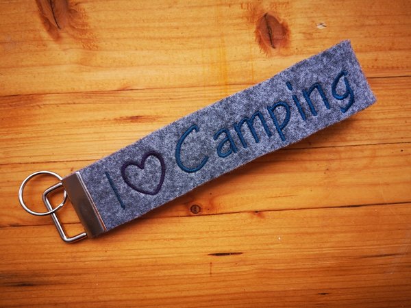 Schlüsselanhänger I love Camping